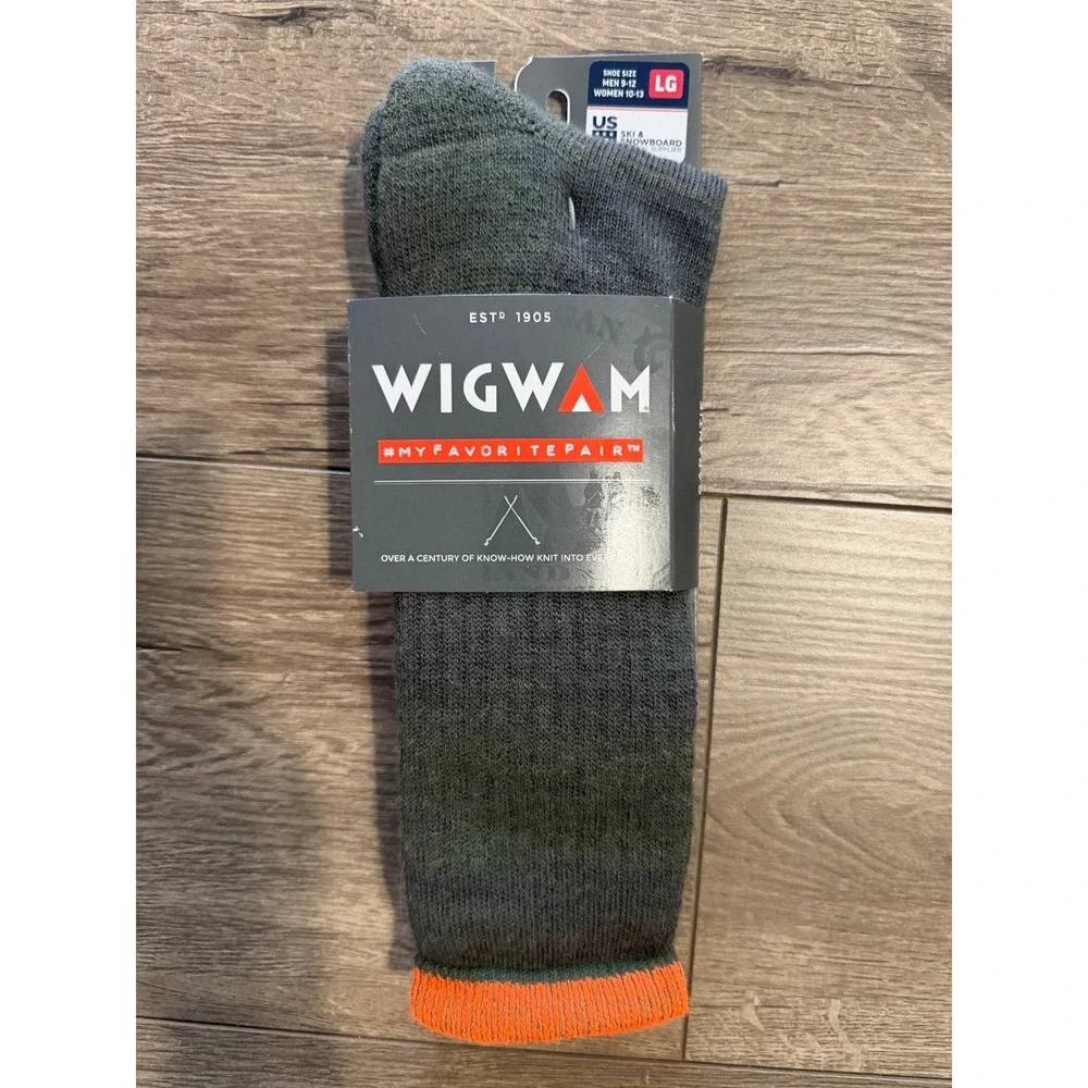 Wigwam The Gamekeeper Boot Socks Mens Large Merino Wool Blend Ski Snowboard NWT‎